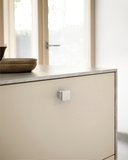 DESIGN3794 Matte Black Square Cabinet Knobs | Modern Retro Dresser & Bathroom Drawer Pulls, 1.2"