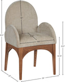 Waldorf Dining Arm Chair – Elegant Chenille Fabric with Solid Ash Wood, Perfect for Stylish Dining
