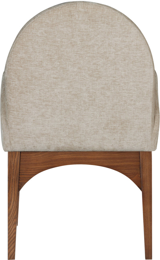 Waldorf Dining Arm Chair – Elegant Chenille Fabric with Solid Ash Wood, Perfect for Stylish Dining