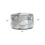 Prisma Navy Foot Pouf