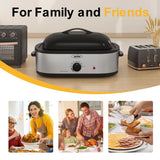 14-Quart Electric Roaster Oven with Self-Basting Lid