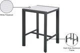 Nizuc Contemporary Outdoor Aluminum Square Bar Table with Sleek Design for Stylish Entertaining