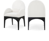Waldorf Boucle Fabric Dining Arm Chair - Elegant Solid Ash Wood Design for Cozy Dining Experiences