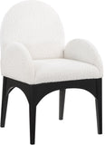 Waldorf Boucle Fabric Dining Arm Chair - Elegant Solid Ash Wood Design for Cozy Dining Experiences