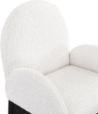 Waldorf Boucle Fabric Dining Arm Chair - Elegant Solid Ash Wood Design for Cozy Dining Experiences