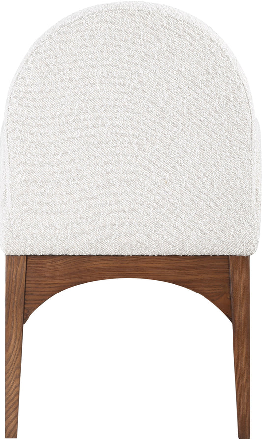 Waldorf Elegant Boucle Fabric Dining Arm Chair with Solid Ash Wood Frame for Stylish Comfort
