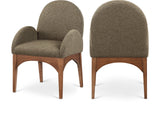 Waldorf Elegant Boucle Fabric Dining Arm Chair with Solid Ash Wood Frame for Stylish Comfort