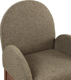 Waldorf Elegant Boucle Fabric Dining Arm Chair with Solid Ash Wood Frame for Stylish Comfort