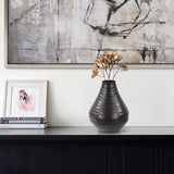 Chiseled Black Bell Vase- Small
