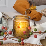 Vintage Amber Glass Tea Light Holder Set of 4