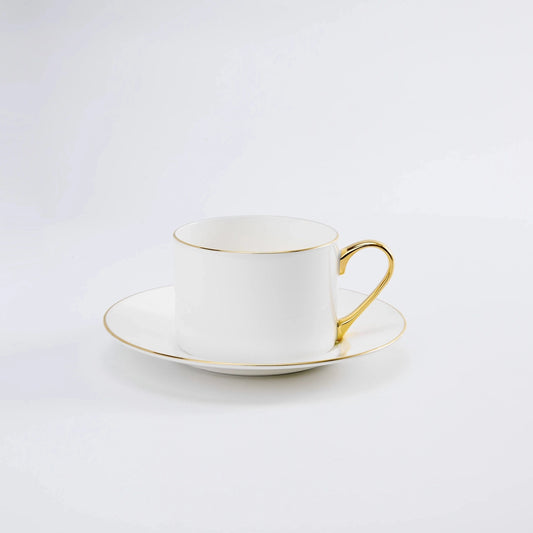 Golden Dawn Ivory Gold Trim Cup & Saucer Set
