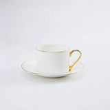 Golden Dawn Ivory Gold Trim Cup & Saucer Set