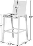 Nizuc Contemporary Outdoor Patio Barstools - Durable Aluminum Frame with Waterproof Mesh Design