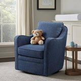 Multi-Hued Swivel Lounge Motion Chair Armchair, Navy Blue *