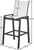 Nizuc Contemporary Outdoor Patio Barstools - Durable Aluminum Frame with Waterproof Mesh Design