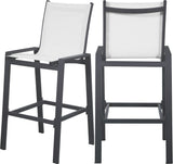 Nizuc Contemporary Outdoor Patio Barstools - Durable Aluminum Frame with Waterproof Mesh Design
