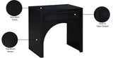 August Nightstand - Elegant Mid Century Design with Push-to-Open Drawer for Stylish Bedroom Storage