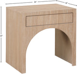 August Nightstand - Elegant Mid Century Design with Push-to-Open Drawer for Stylish Bedroom Storage