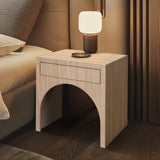 August Nightstand - Elegant Mid Century Design with Push-to-Open Drawer for Stylish Bedroom Storage