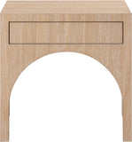 August Nightstand - Elegant Mid Century Design with Push-to-Open Drawer for Stylish Bedroom Storage