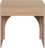 August Nightstand - Elegant Mid Century Design with Push-to-Open Drawer for Stylish Bedroom Storage