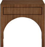 August Nightstand - Elegant Mid Century Design with Push-to-Open Drawer for Stylish Bedroom Storage