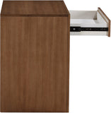 August Nightstand - Elegant Mid Century Design with Push-to-Open Drawer for Stylish Bedroom Storage