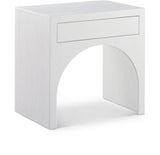 August Nightstand - Elegant Mid Century Design with Push-to-Open Drawer for Stylish Bedroom Storage