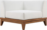 Rio Modular Corner Chair - Contemporary Acacia Wood Outdoor Seating with Waterproof Fabric Design