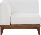Rio Modular Corner Chair - Contemporary Acacia Wood Outdoor Seating with Waterproof Fabric Design