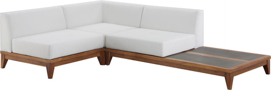 Rio Outdoor Modular Sectional - Stylish Acacia Wood Frame with Waterproof Cushions for Entertaining