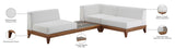 Rio Outdoor Modular Sectional - Stylish Acacia Wood Frame with Waterproof Cushions for Entertaining