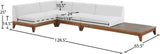 Rio Outdoor Modular Sectional - Stylish Acacia Wood Frame with Waterproof Cushions for Entertaining