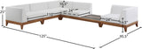 Rio Outdoor Modular Sectional - Stylish Acacia Wood Frame with Waterproof Cushions for Entertaining