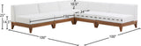 Rio Outdoor Modular Sectional - Stylish Acacia Wood Frame with Waterproof Cushions for Entertaining