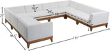 Rio Outdoor Modular Sectional - Stylish Acacia Wood Frame with Waterproof Cushions for Entertaining