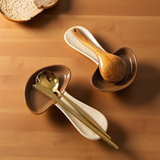 Mushroom Ceramic Spoon Rest Kitchen Utensil Holder