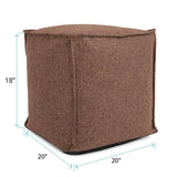 Square Pouf Panama Chocolate