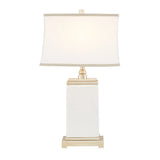 Ceramic White Base Farmhouse Table Lamp