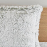 Wholesale Shaggy Faux Solid Fur Comforter Mini Set, Green/White