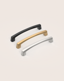 DESIGN3908 Matte Black Cabinet Pulls for Modern White Cabinets (5" Hole Center)
