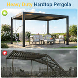 Aluminum Pergola with Adjustable Louvered Roof