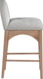 Waldorf Stool - Elegant Art Deco Chenille Fabric Counter Height Stool with Solid Ash Wood Design
