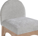 Waldorf Stool - Elegant Art Deco Chenille Fabric Counter Height Stool with Solid Ash Wood Design