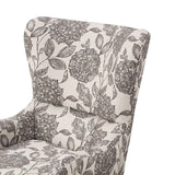 Floral High Wingback Chic Accent Chair *