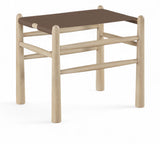 Santos - Faux Leather Upholstered Bench - Natural Frame