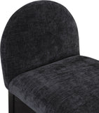 Waldorf Stool - Elegant Chenille Fabric Counter Height Stool with Solid Ash Wood and Black Finish