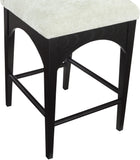 Waldorf Stool - Elegant Chenille Fabric Counter Height Stool with Solid Ash Wood and Black Finish