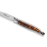 Goyon-Chazeau Set of 4 Tortoise Shell Laguiole Steak Knives