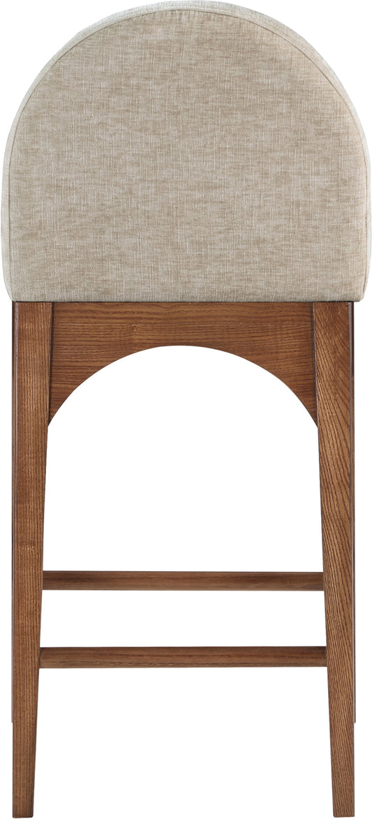 Waldorf Stool - Elegant Art Deco Design with Soft Chenille Upholstery and Solid Ash Wood Frame
